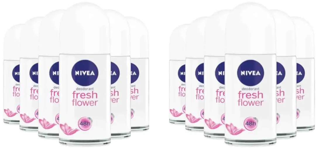 NIVEA Fresh Flower Deo Roller 50ml - 12 Stuks