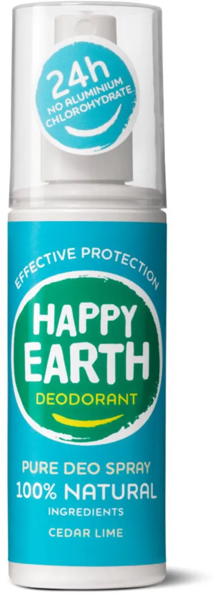 Happy Earth Deodorant Spray Cedar Lime 100ml