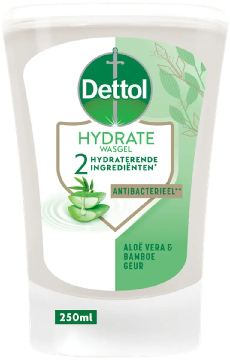 Dettol Wasgel Navulling Hydrate Aloë Vera & Bamboe 250ml