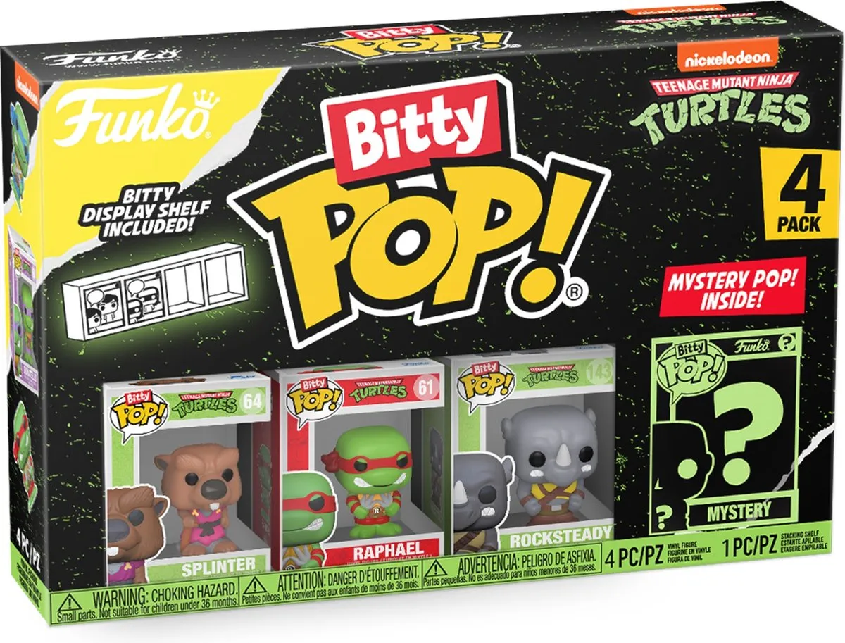 Funko Bitty Pop! TMNT 4-Pack - Multicolours