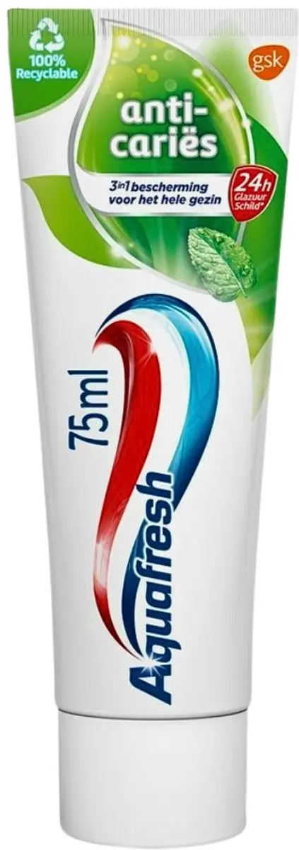 Aquafresh Anti-Caries Tandpasta 75ml - 20 Stuks (5x4)