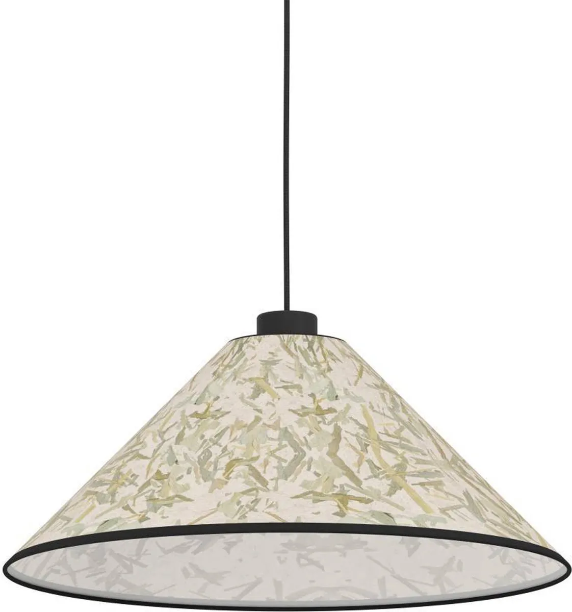 Eglo Oxpark Hanglamp E27 - Ø42cm - 3-armig - Zwart/Bruin/Crème