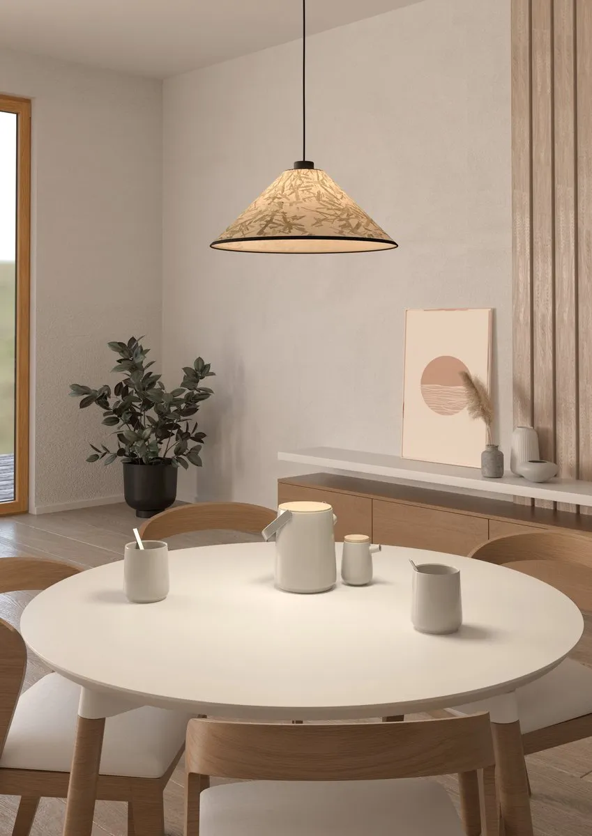 Eglo Oxpark Hanglamp E27 - Ø42cm - 3-armig - Zwart/Bruin/Crème