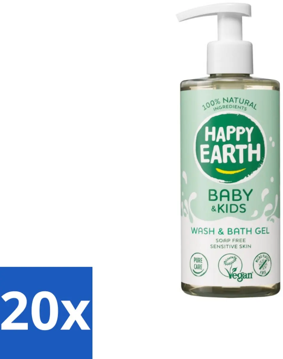 Happy Earth Was & Badgel Baby & Kids Zeepvrij 300ml