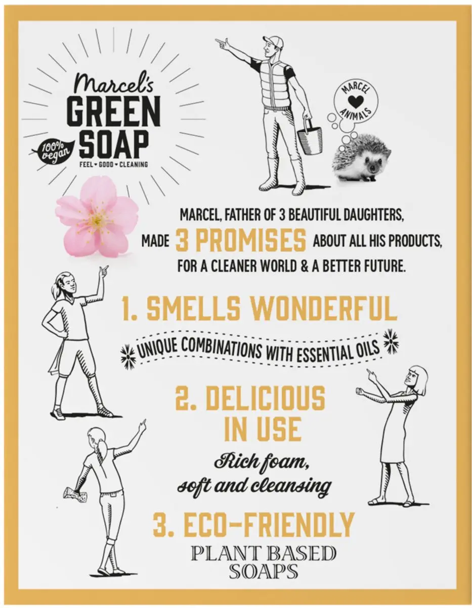 Marcel's Green Soap Shampoobar Vanilla & Cherry Blossom - 10 Stuks