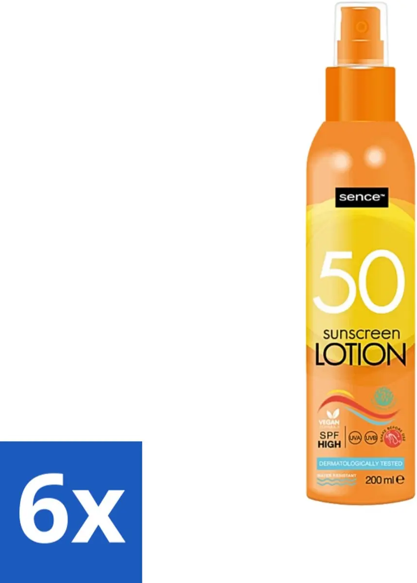 Sence Zonnebrandlotion SPF 50+ - 1200ml (6x200ml)