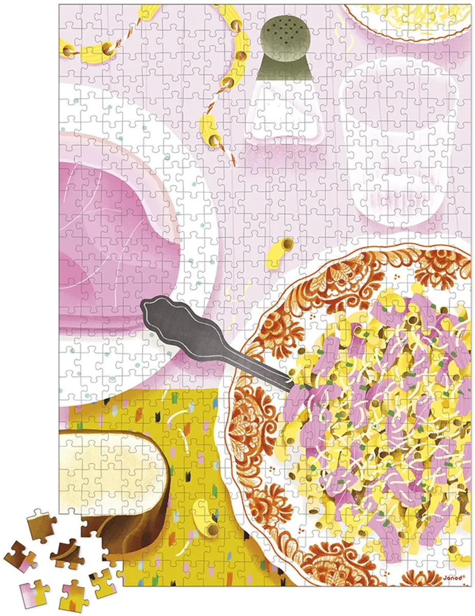 Janod Kidult Pasta En Ham Puzzel 500 Stuks - 8+ - afbeelding 6 van 6