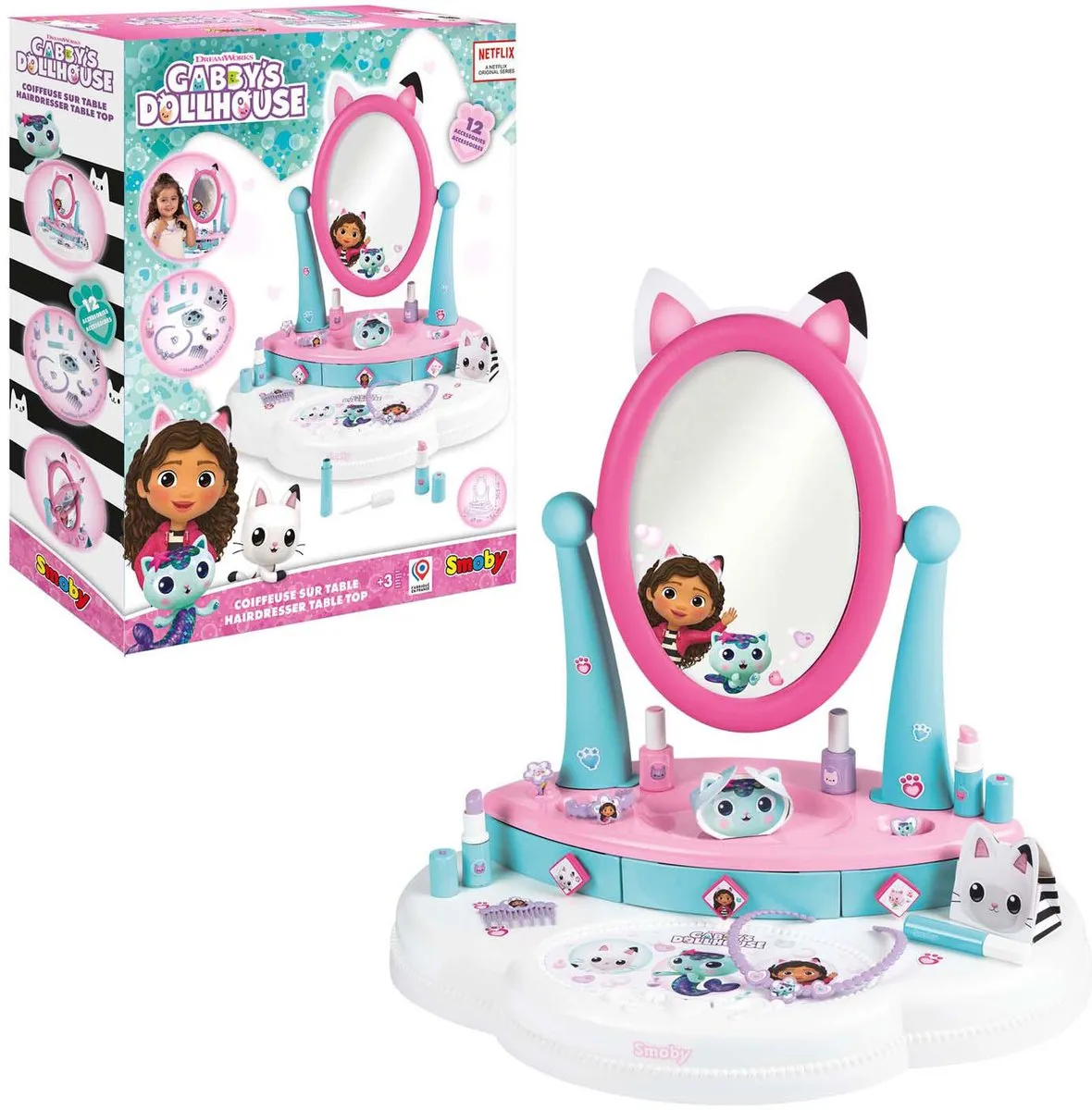 Smoby Gabby's Poppenhuis Kaptafel - 12-delig Multicolor