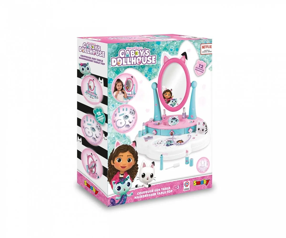Smoby Gabby's Poppenhuis Kaptafel - 12-delig Multicolor - afbeelding 6 van 6