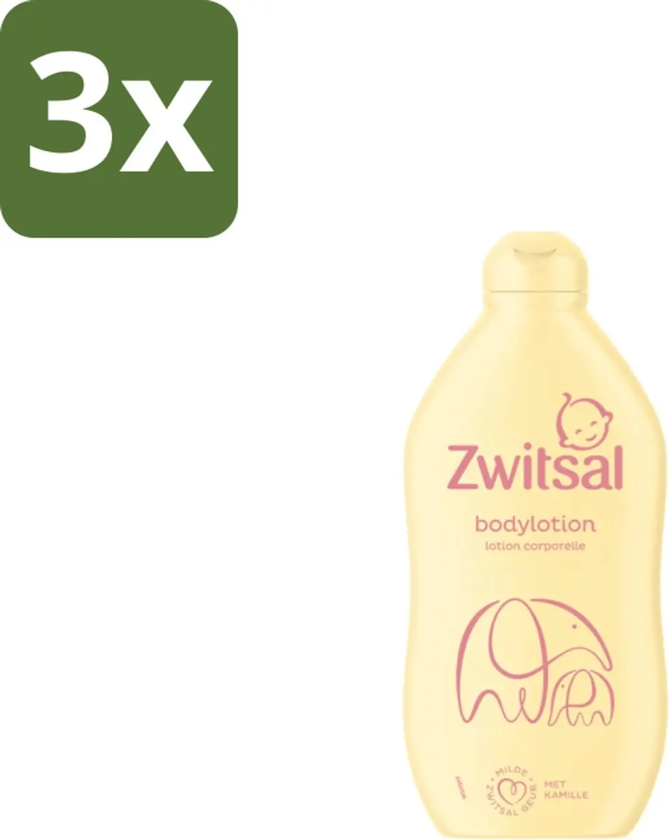 Zwitsal Bodylotion 400ml - 3 Stuks