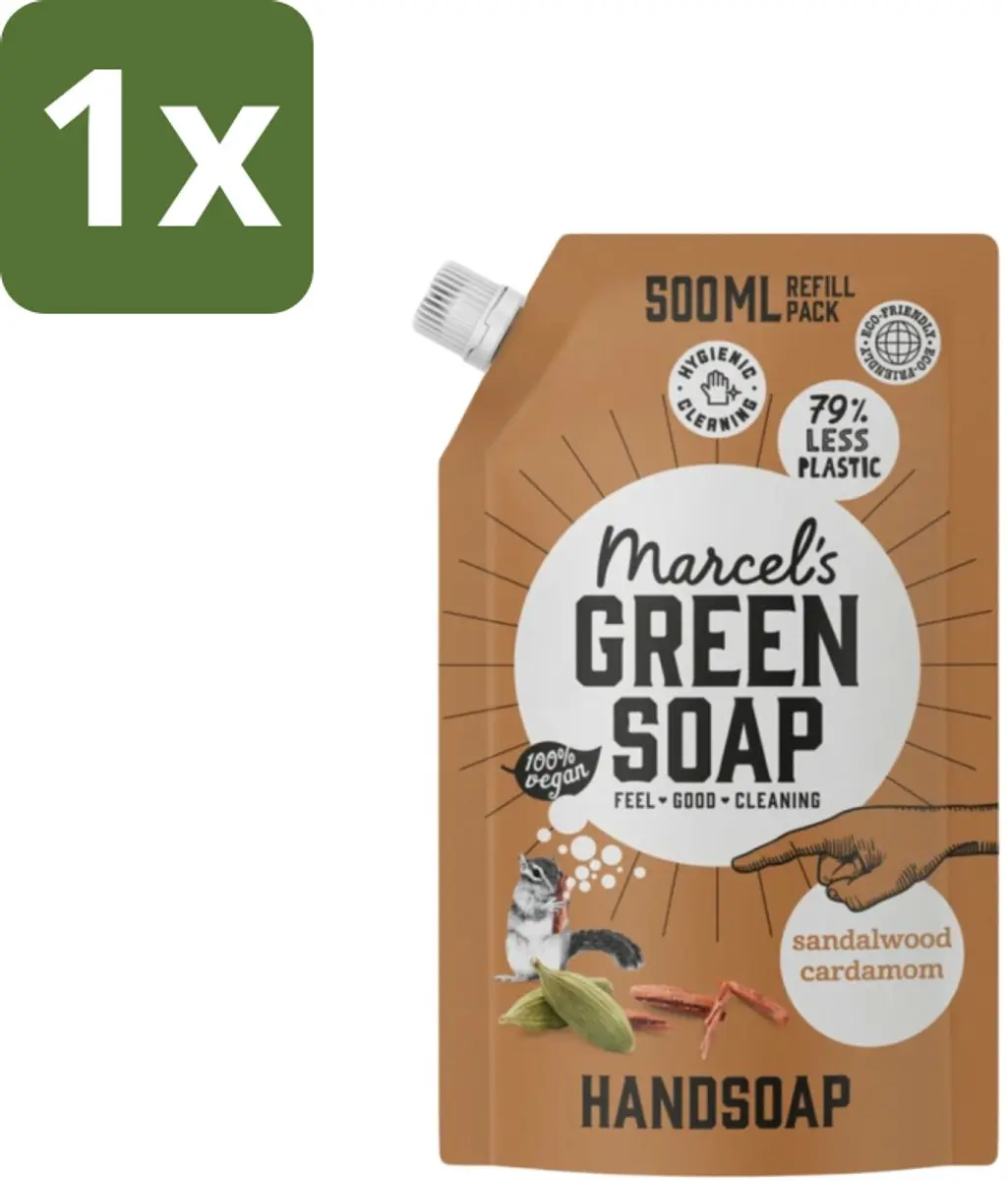 Marcel's Green Soap Allesreiniger Navulling Sandelhout & Kardemom 500ml