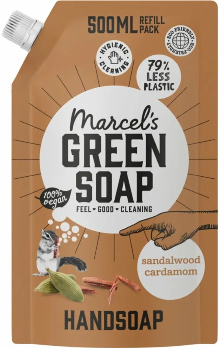 Marcel's Green Soap Allesreiniger Navulling Sandelhout & Kardemom 500ml