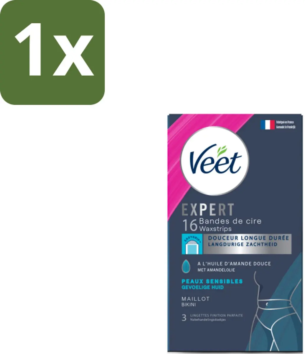 Veet Expert Koude Waxstrips Bikini Sensitive - 16 Stuks