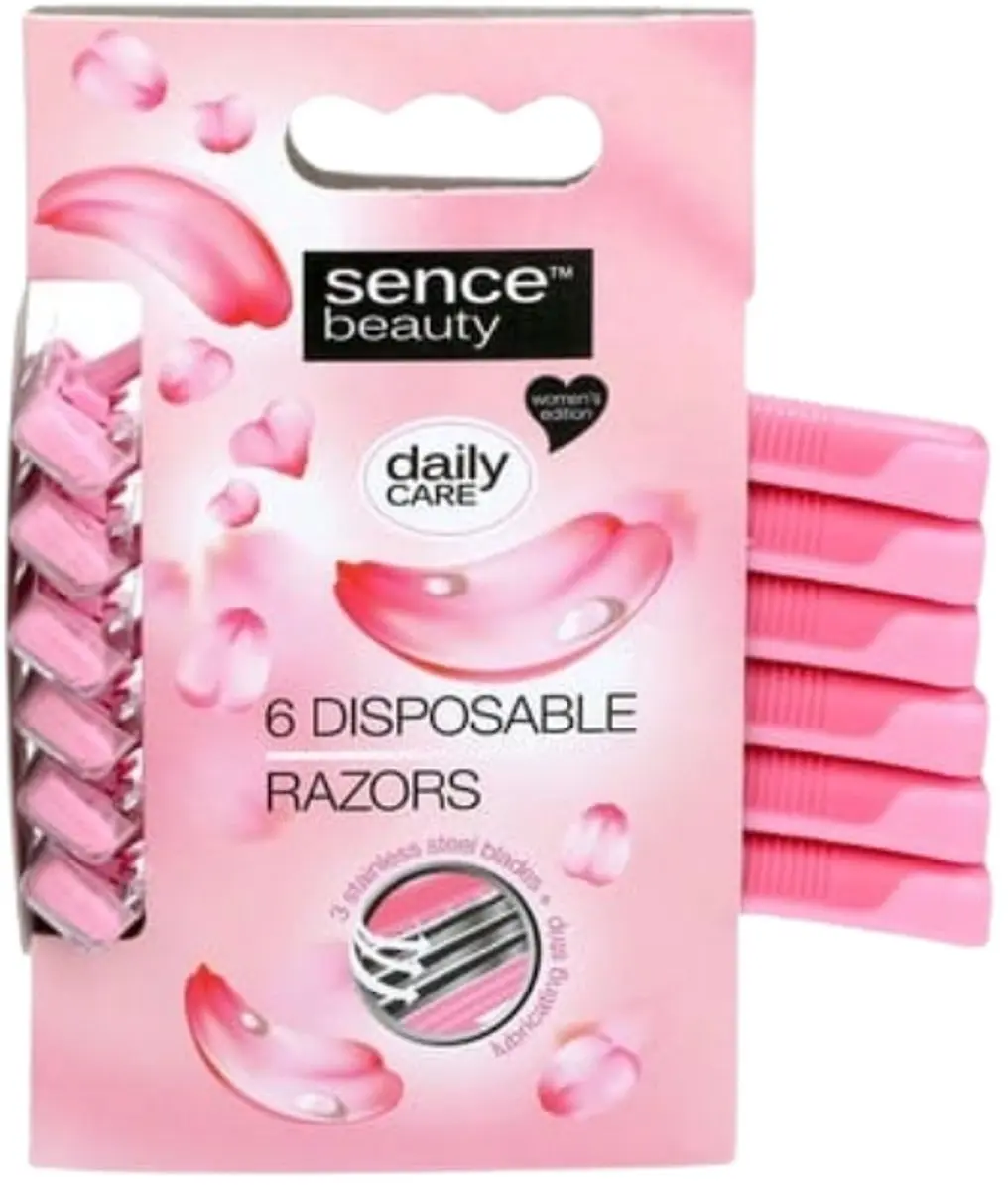 Sence Wegwerpscheermes Comfort Grip 6-delig - Roze