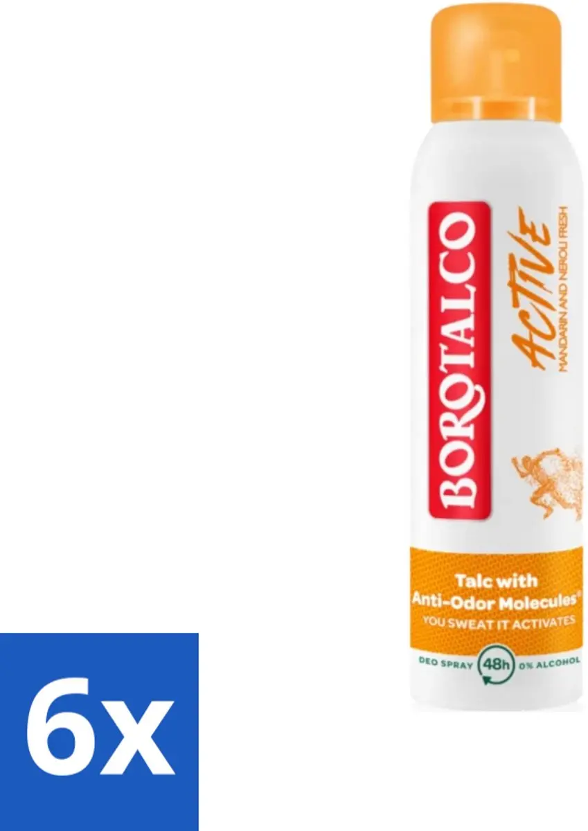 Borotalco Deodorant Spray Active Mandarin & Neroli Fresh 150ml