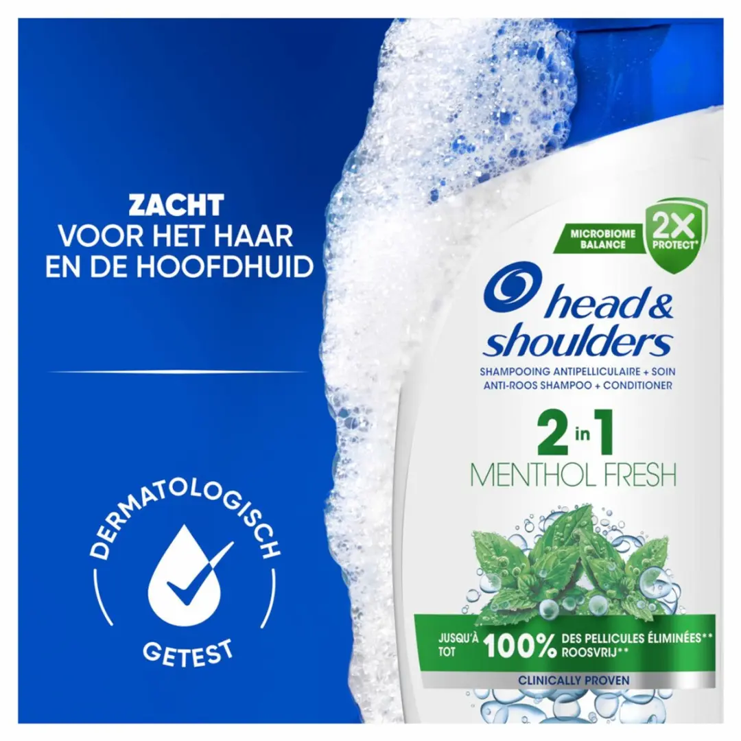 Head & Shoulders 2-in-1 Menthol Fresh Shampoo 300ml - 10 Stuks