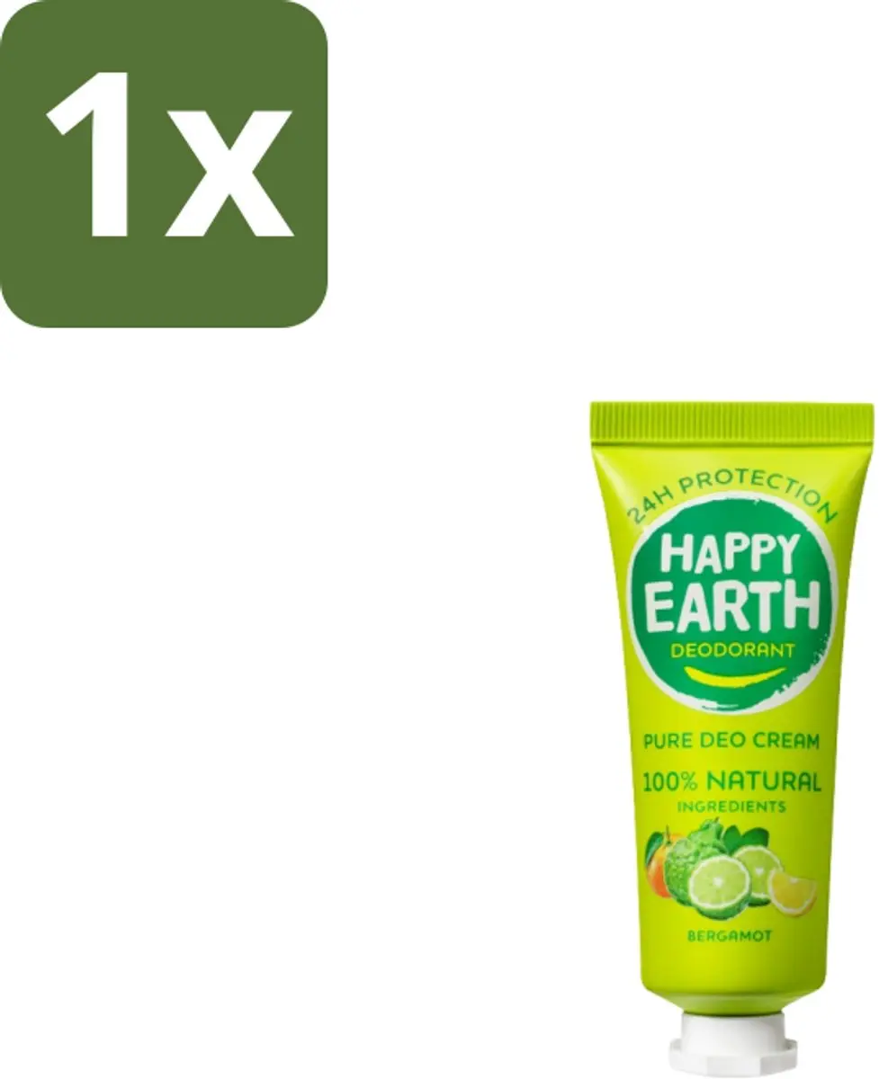 Happy Earth Bergamot Deodorantcrème 40ml
