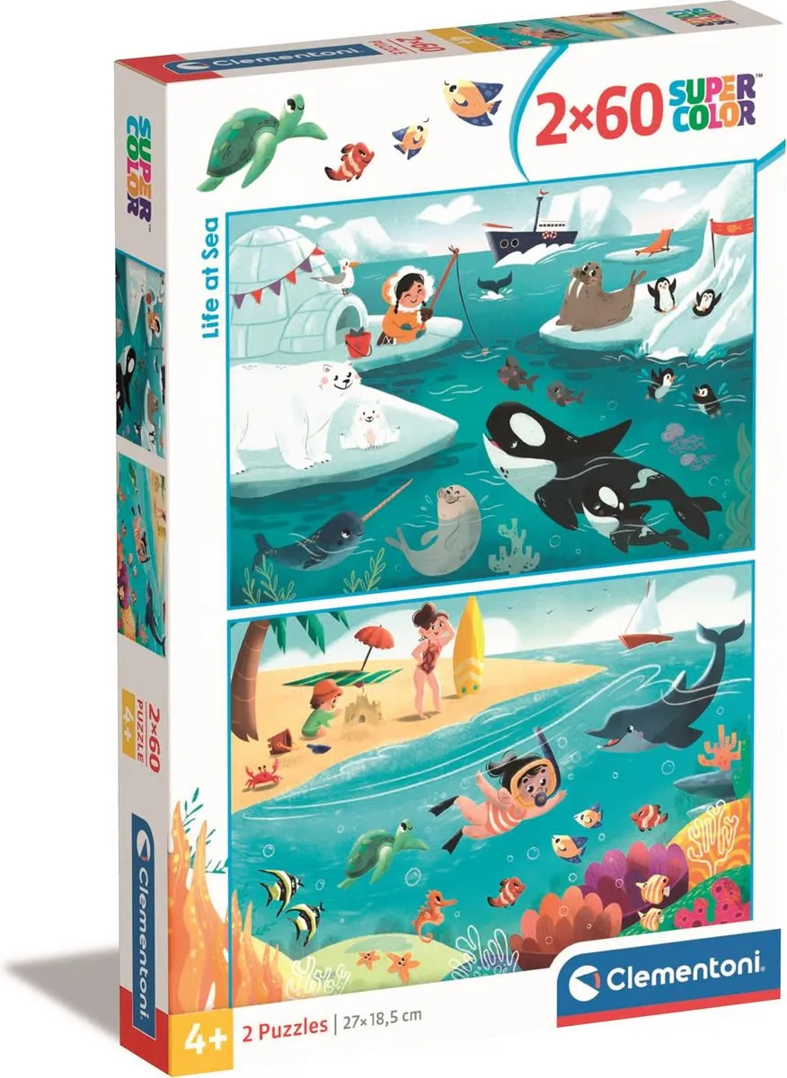 Clementoni Life at Sea Kinderpuzzel 120 Stuks - Multikleur
