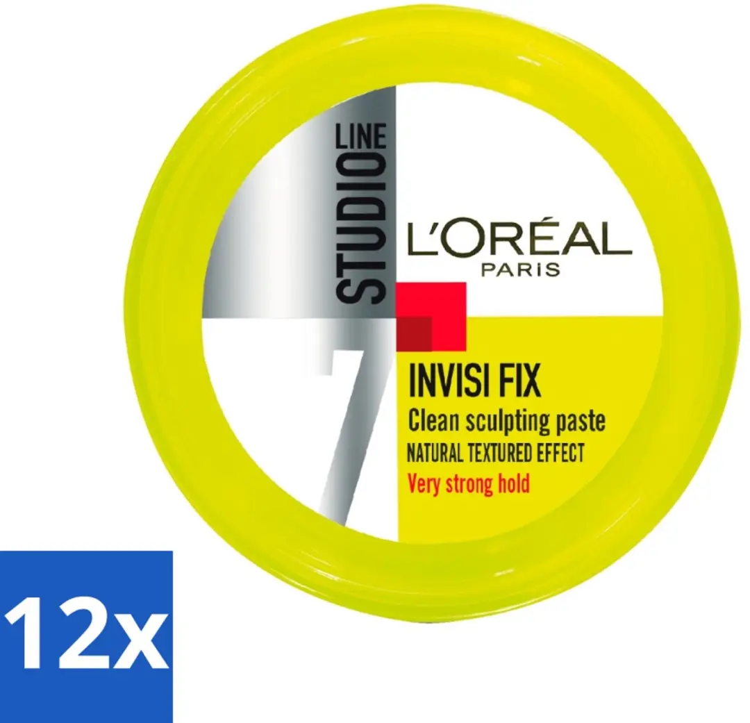 L'Oréal Studio Line Invisi Fix Clean Sculpting Paste 75ml - 12 Stuks