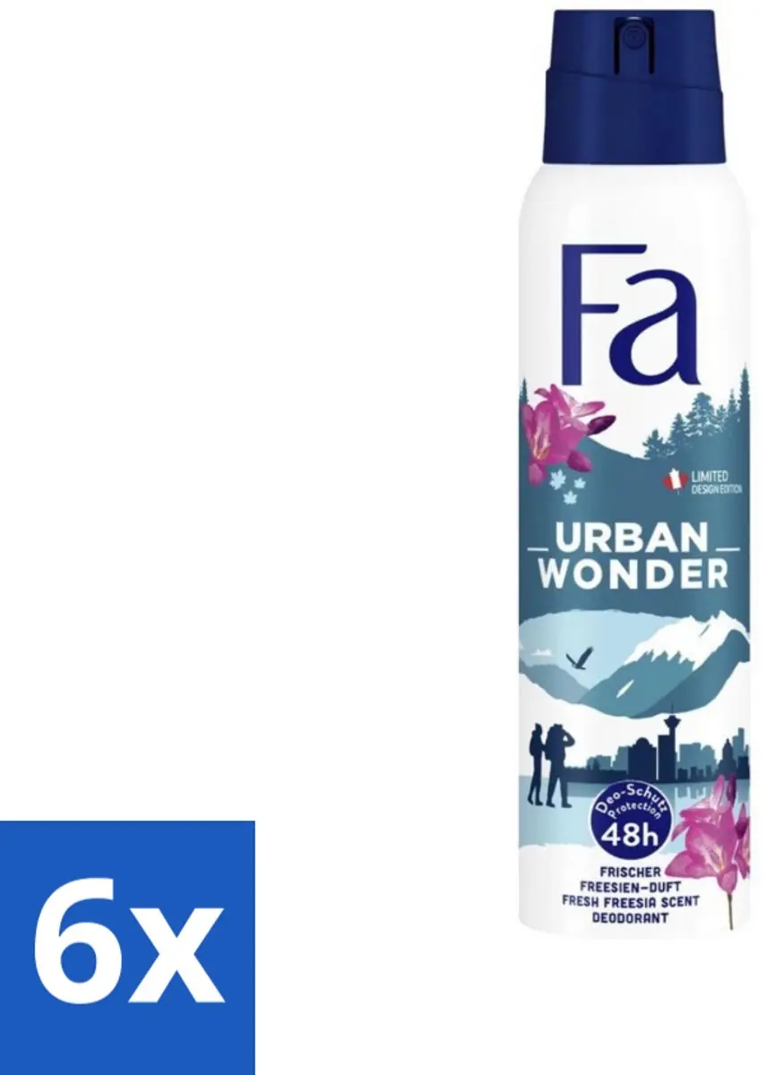 Fa Deodorant Spray Urban Wonder Aardbei 900ml