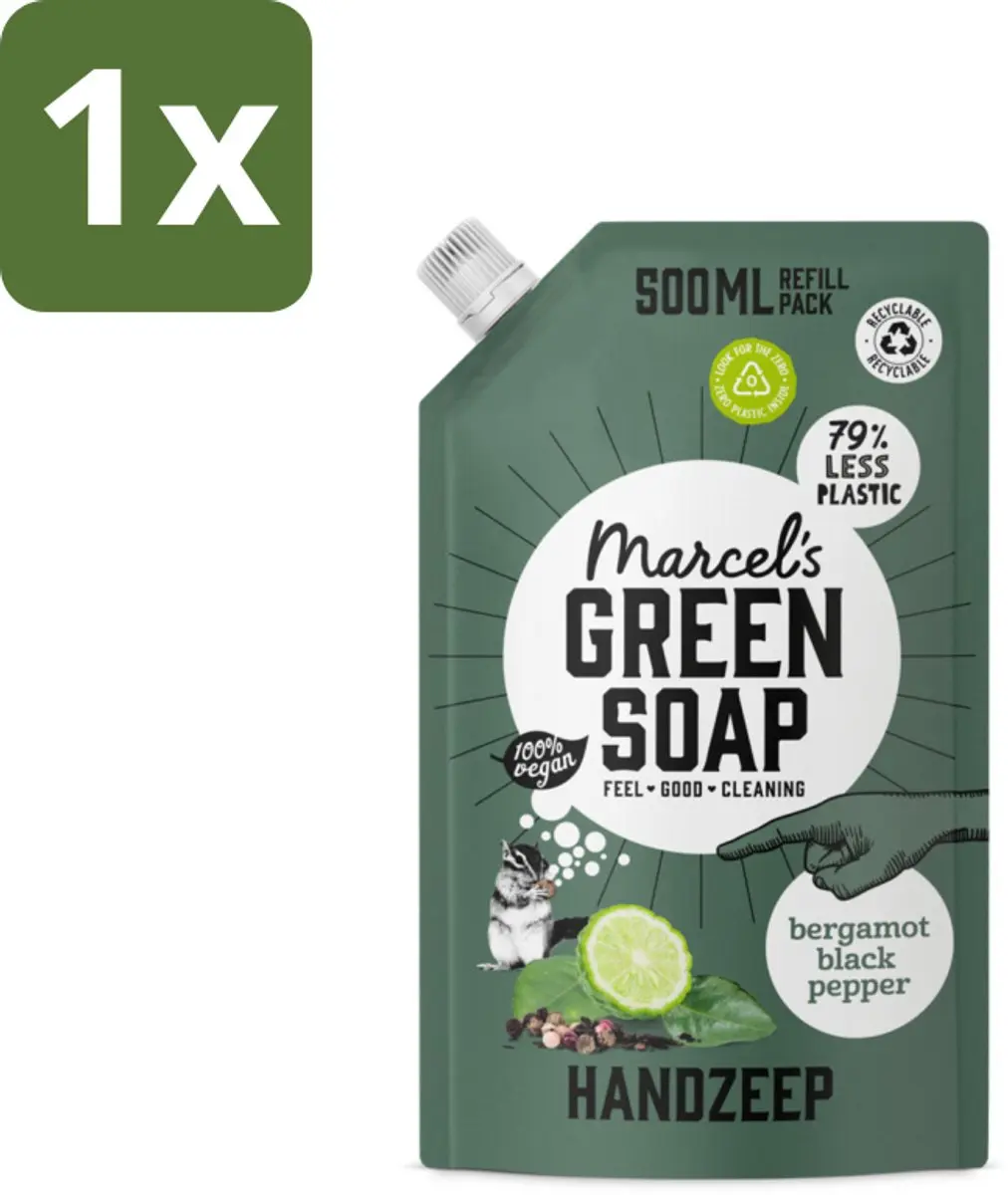Marcel's Green Soap Handzeep Bergamot & Black Pepper 500ml