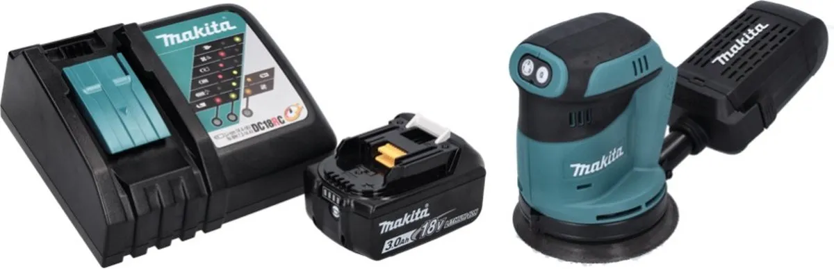 Makita DBO180RF1 Excentrische Schuurmachine 18V - 125mm - 3,0Ah - afbeelding 2 van 5