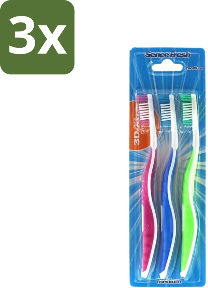 Sence Fresh 3D-Extra Clean Tandenborstels Medium