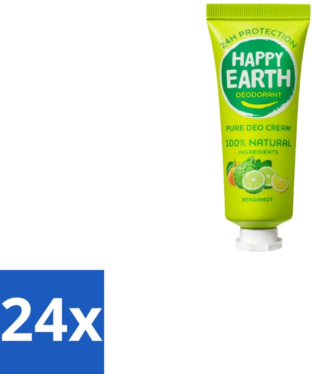 Happy Earth Bergamot Deodorant Cream 40ml