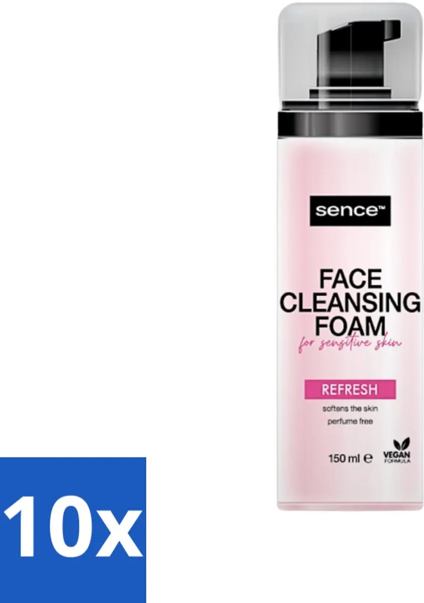 Sence Gevoelige Huid Gezichtsreiniger Schuim 150ml - 10 Stuks