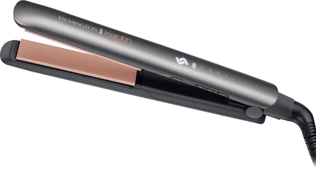 Remington S8598 Keratin Protect Stijltang - 5 standen - Metallic Grijs