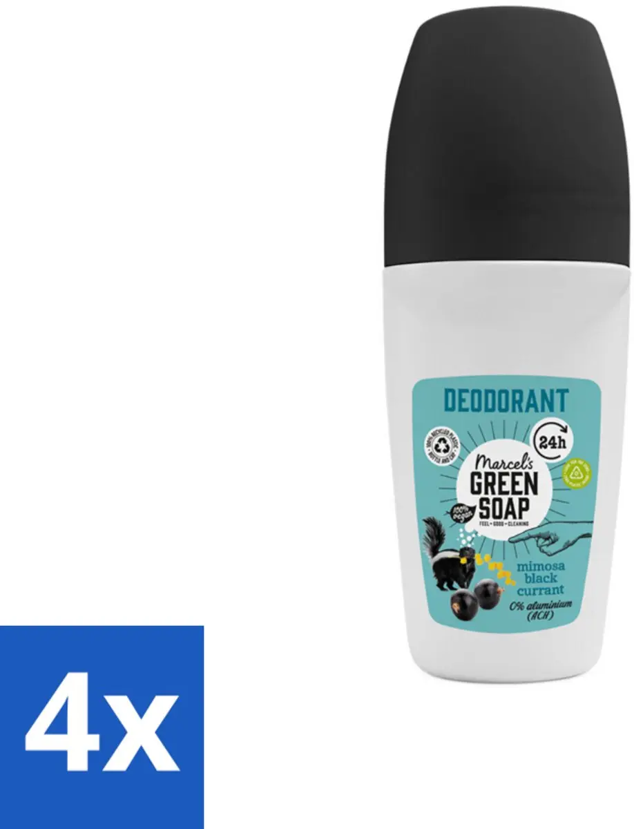 Marcel's Green Soap Deodorant Roller Mimosa & Blackcurrant 50ml