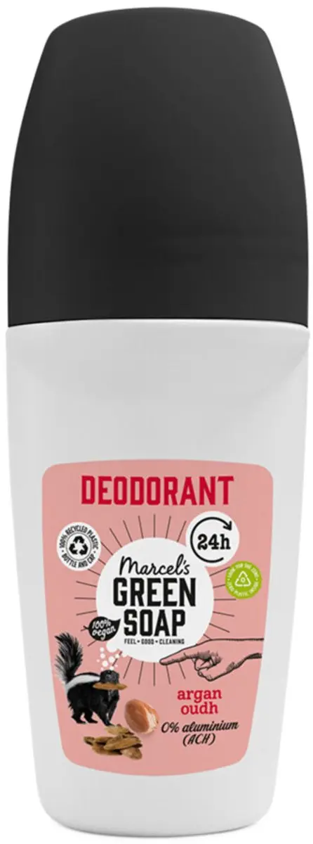 Marcel's Green Soap Deodorant Roller Argan & Oudh 50ml - 4 Stuks