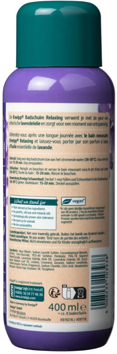 Kneipp Badschuim Lavendel 400ml - 5 Stuks