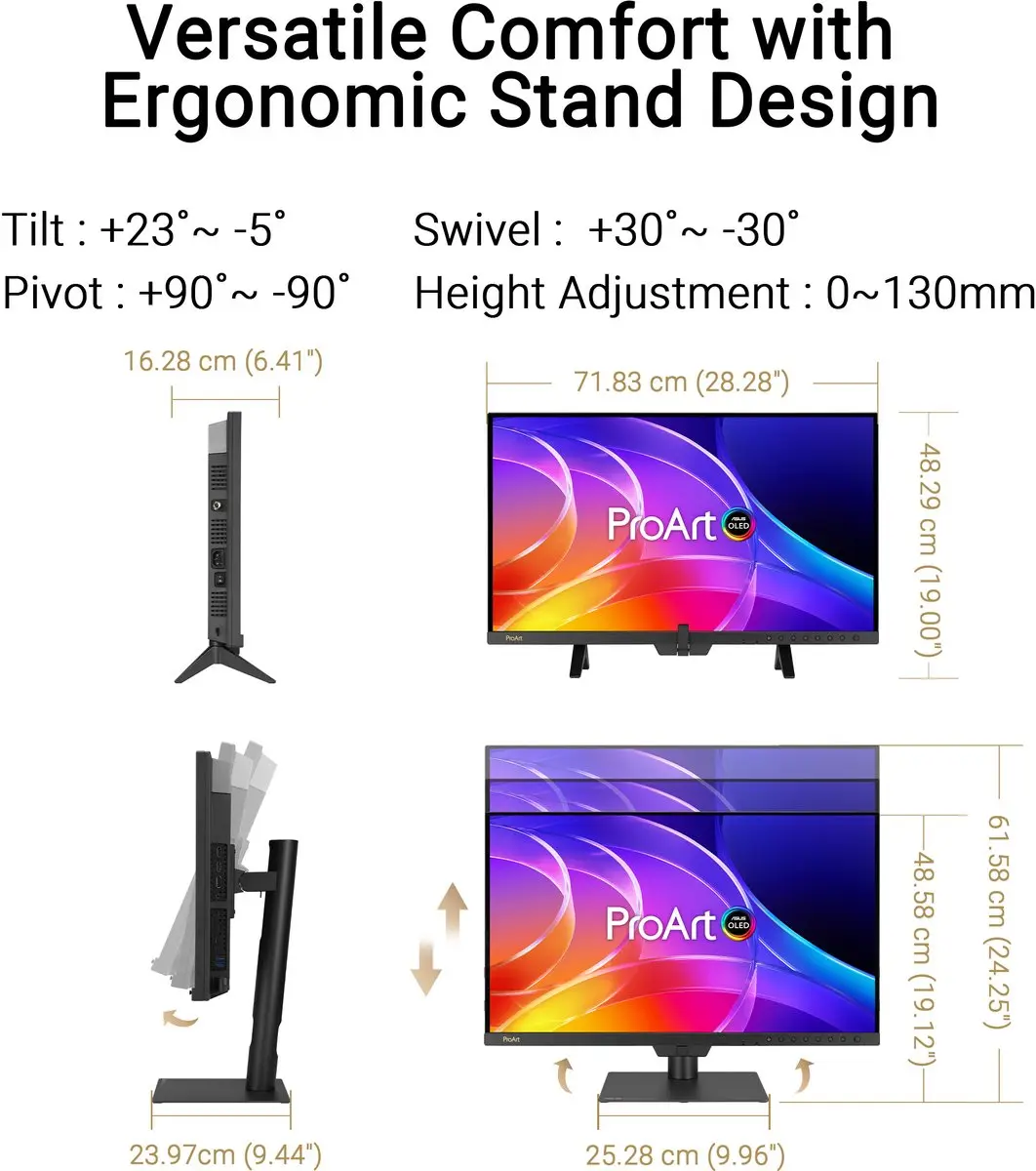 ASUS ProArt PA32USD OLED Monitor 32" - 240Hz - USB-C 96W