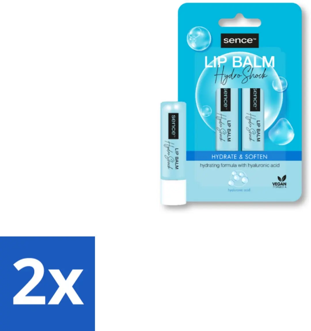 Sence Lippenbalsem Hydro Shock Blauw - 2x19g