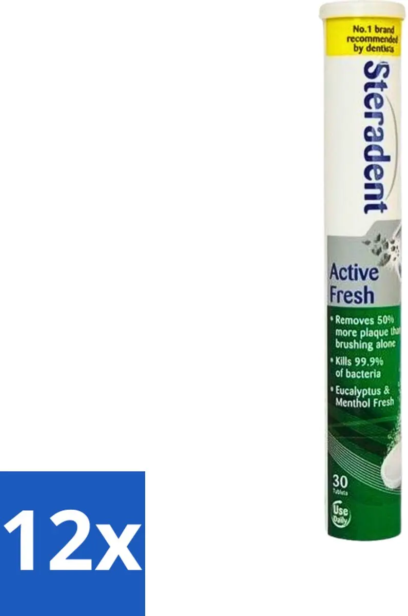Steradent Active Fresh Reinigingstabletten 30 Stuks