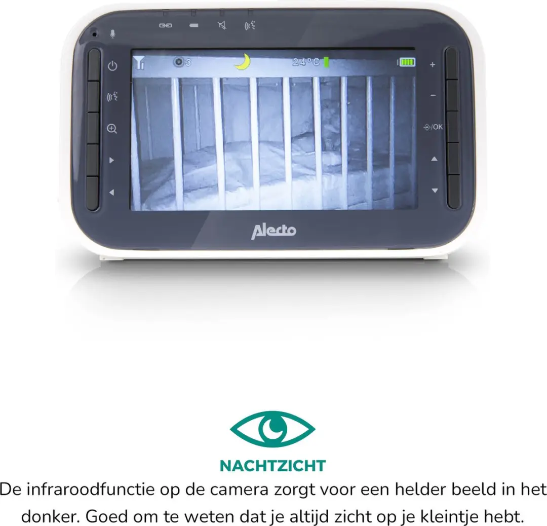 Alecto DVM200 Bundel Babyfoon - 2 Camera's 4.3" Wit