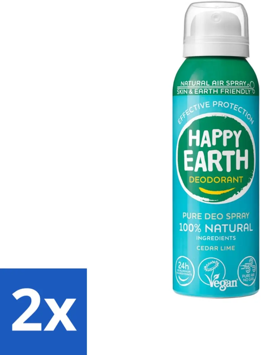 Happy Earth Natural Air Spray Cedar Lime