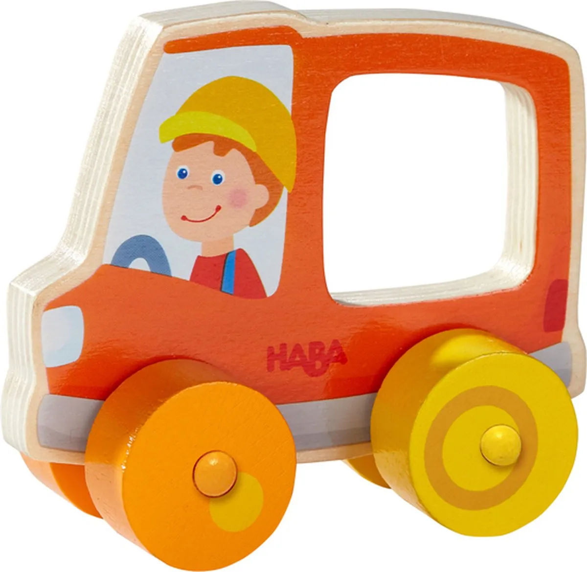 Haba Duwfiguur Vuilniswagen Meerkleurig