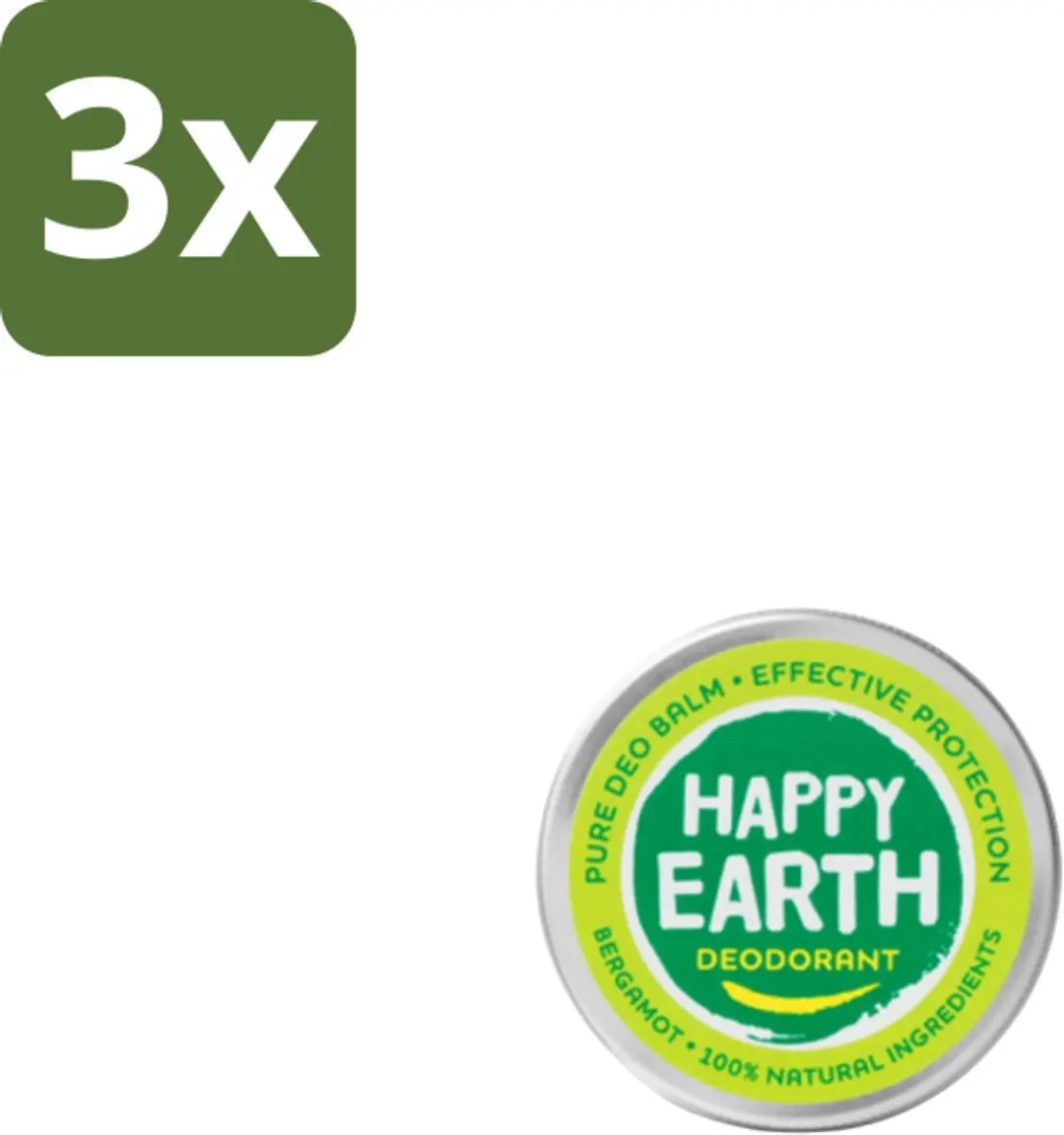 Happy Earth Deodorant Balm Bergamot 135g