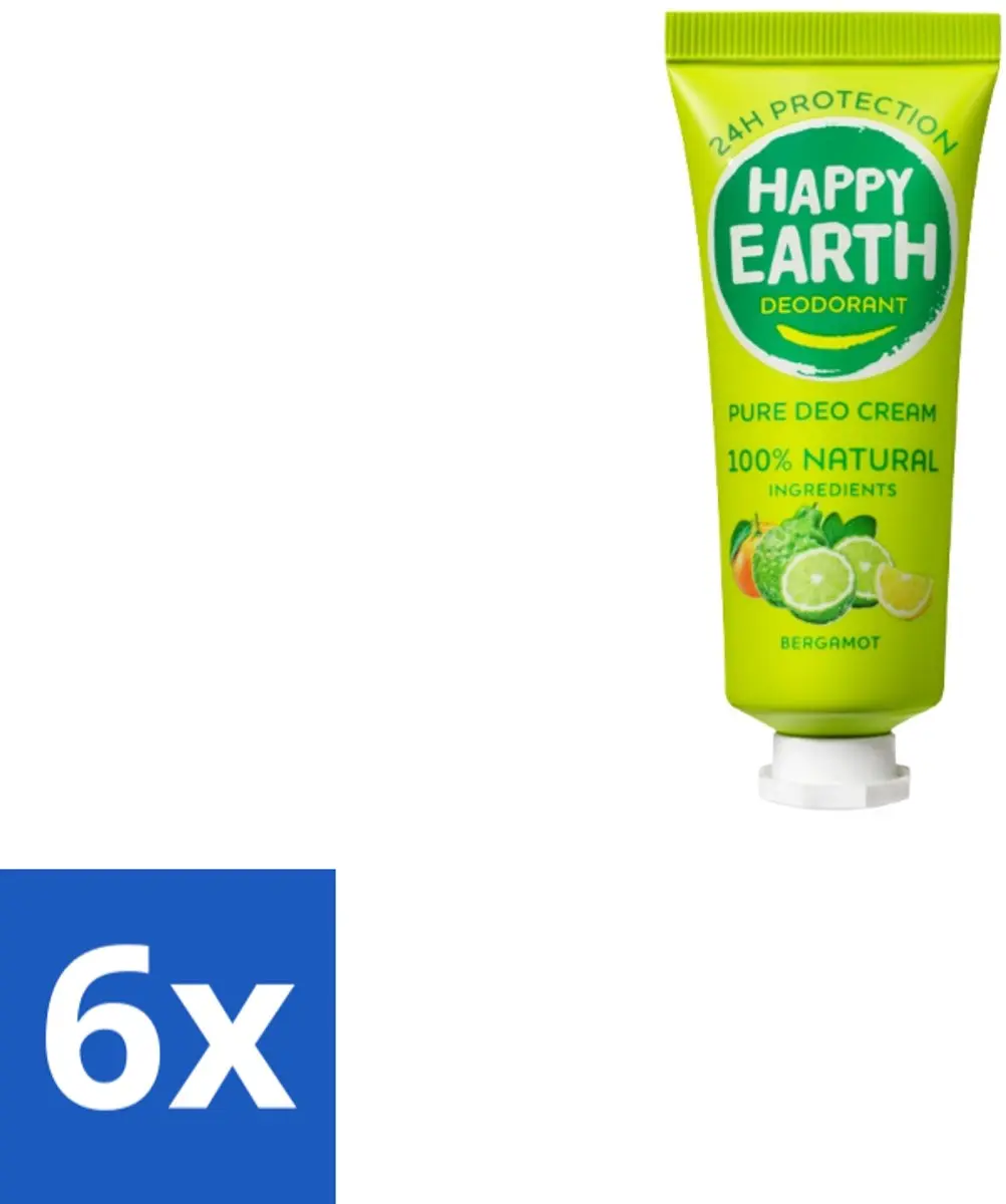 Happy Earth Bergamot Deodorant Cream 40ml