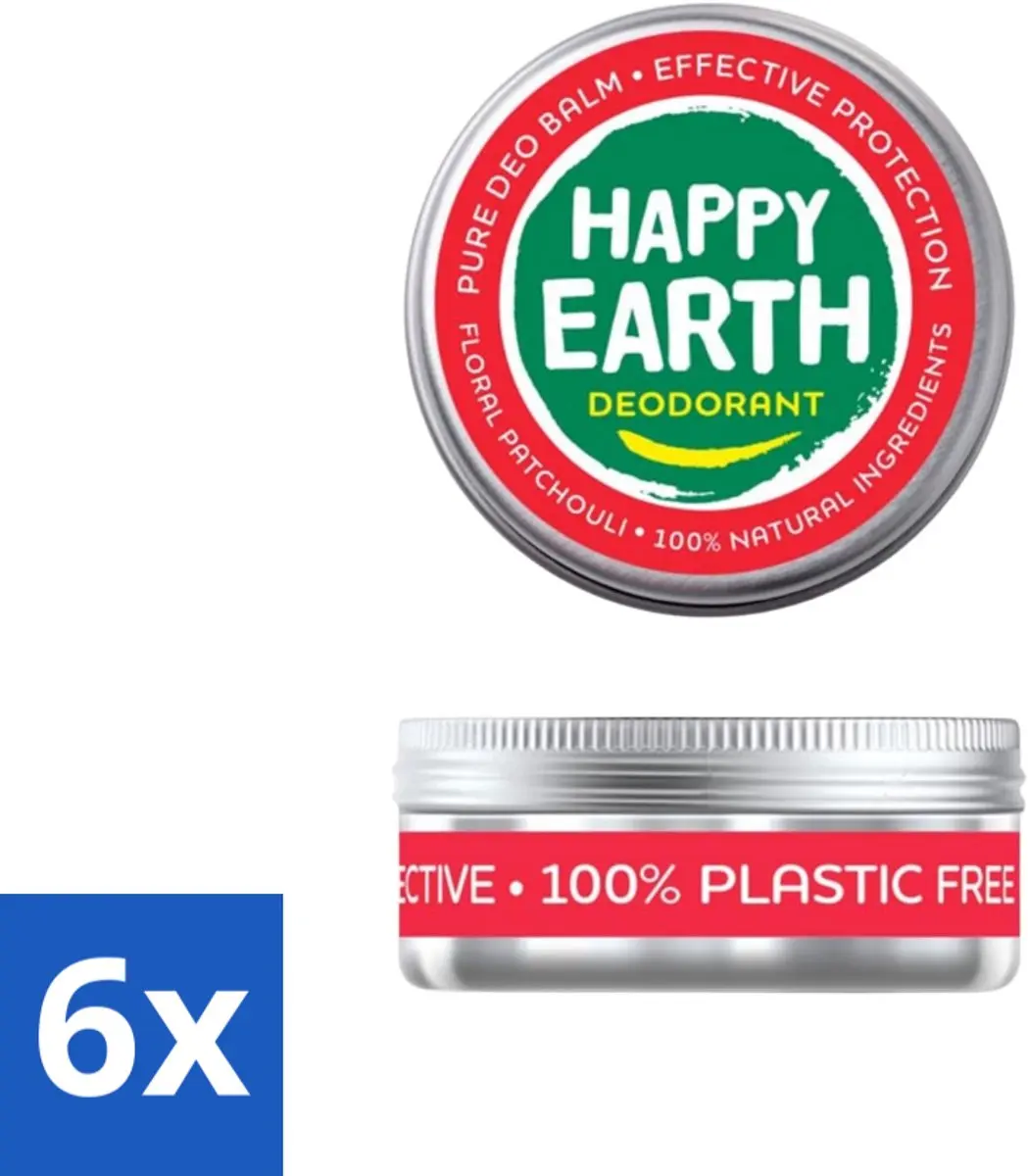 Happy Earth Deodorant Balm Floral Patchouli 45g