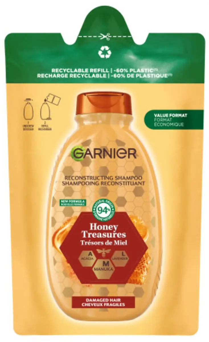 Garnier Loving Blends Shampoo Refill Honing Goud 250ml - 2 Stuks