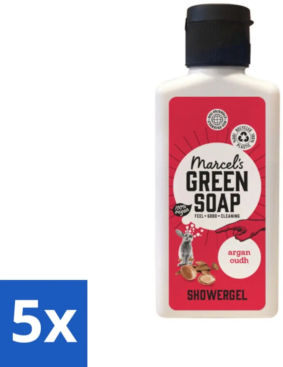 Marcel's Green Soap Douchegel Argan & Oudh Mini 100ml - 5 Stuks