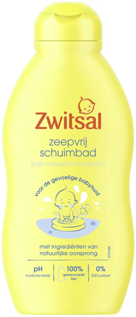 Zwitsal Schuimbad Zeepvrij 200ml - 25 Stuks