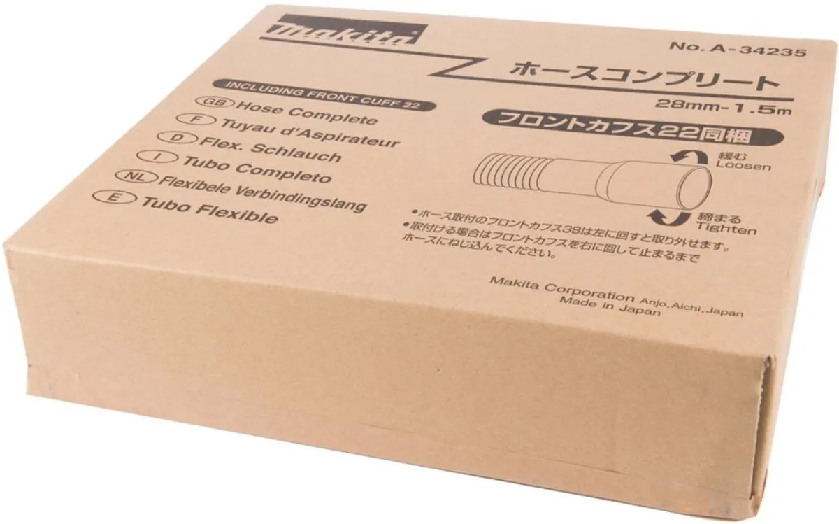 Makita A-34235 Zuigslang 28x1500mm - Zwart - afbeelding 2 van 4