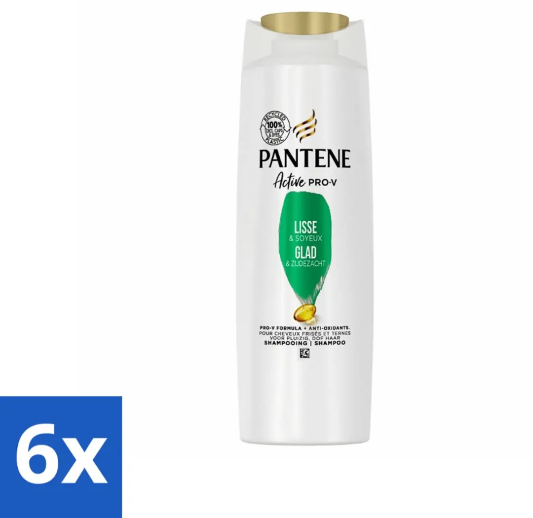 Pantene Glad & Zijdezacht Shampoo 6x225ml