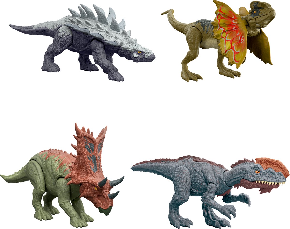 Mattel Jurassic World dinosaurus speelgoed Strike Attack interactief.