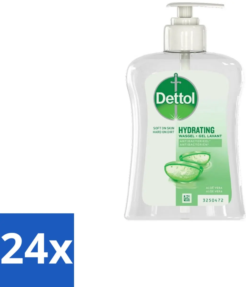 Dettol Handzeep Hydraterend Aloë Vera 250ml - 24 Stuks