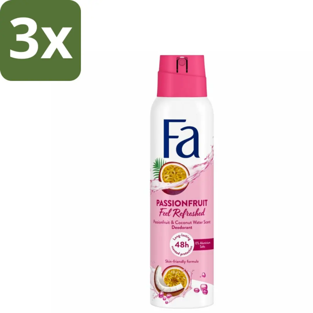 Fa Deodorant Spray Passion Fruit 450ml - 3 Stuks
